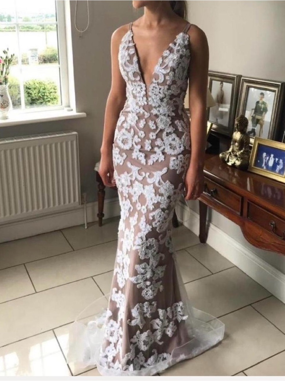 Jadore ivory and nude gown